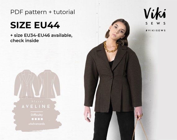 Giacca blazer aperta sul davanti con maniche 3/4 arricciate e casual da