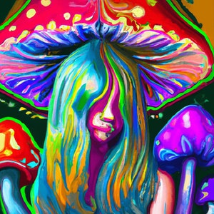 Lady Mushroom - Digital Fine Art Print