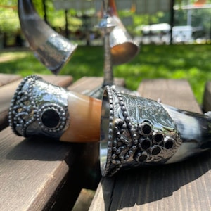 Viking Drinking horns with stand for wedding, drinking horn, Viking Drinking Horn,  Groomsmen&#39;s gift, Bridesmaid Gift