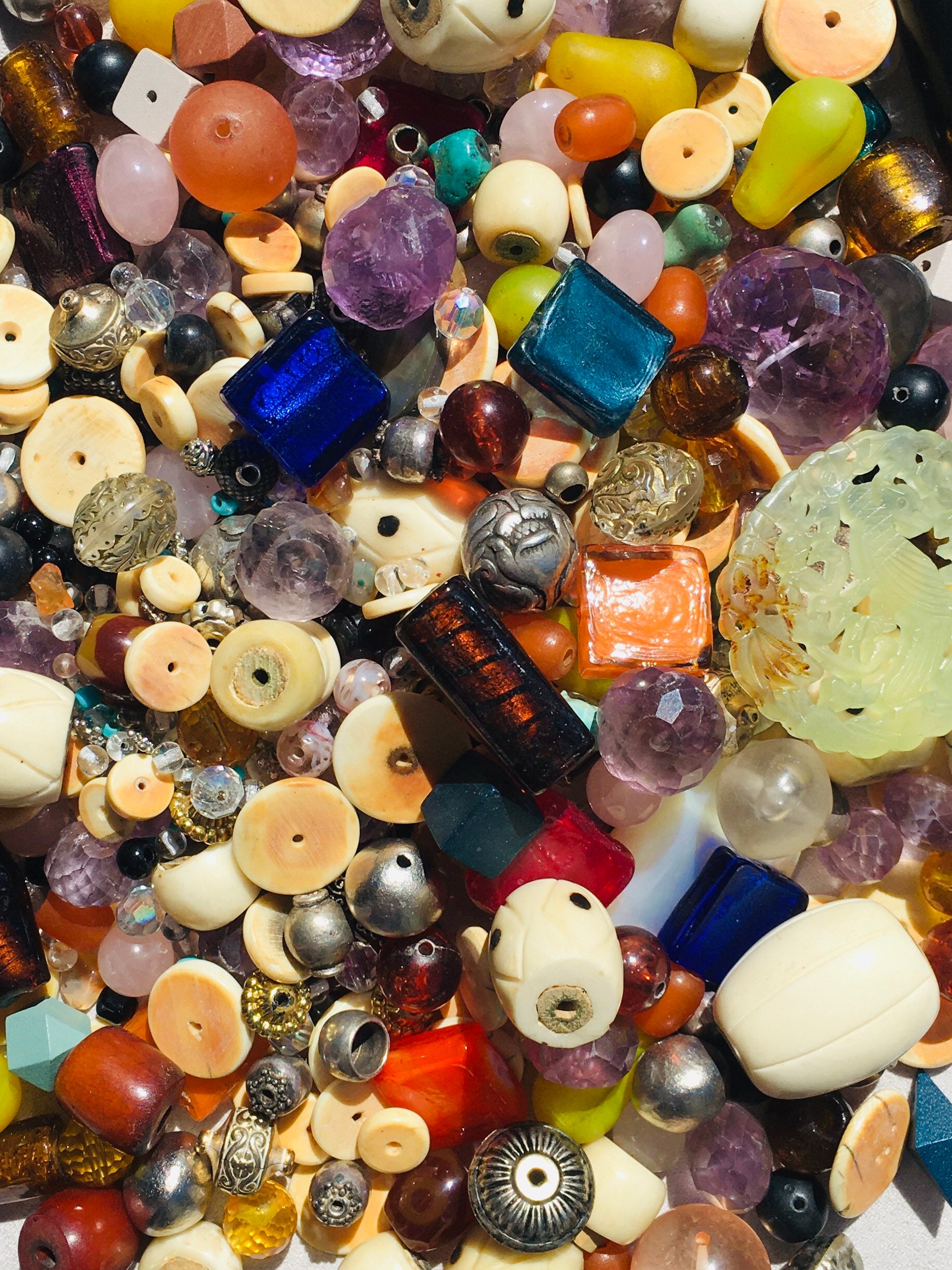 Three pounds of assorted Beads Etsy