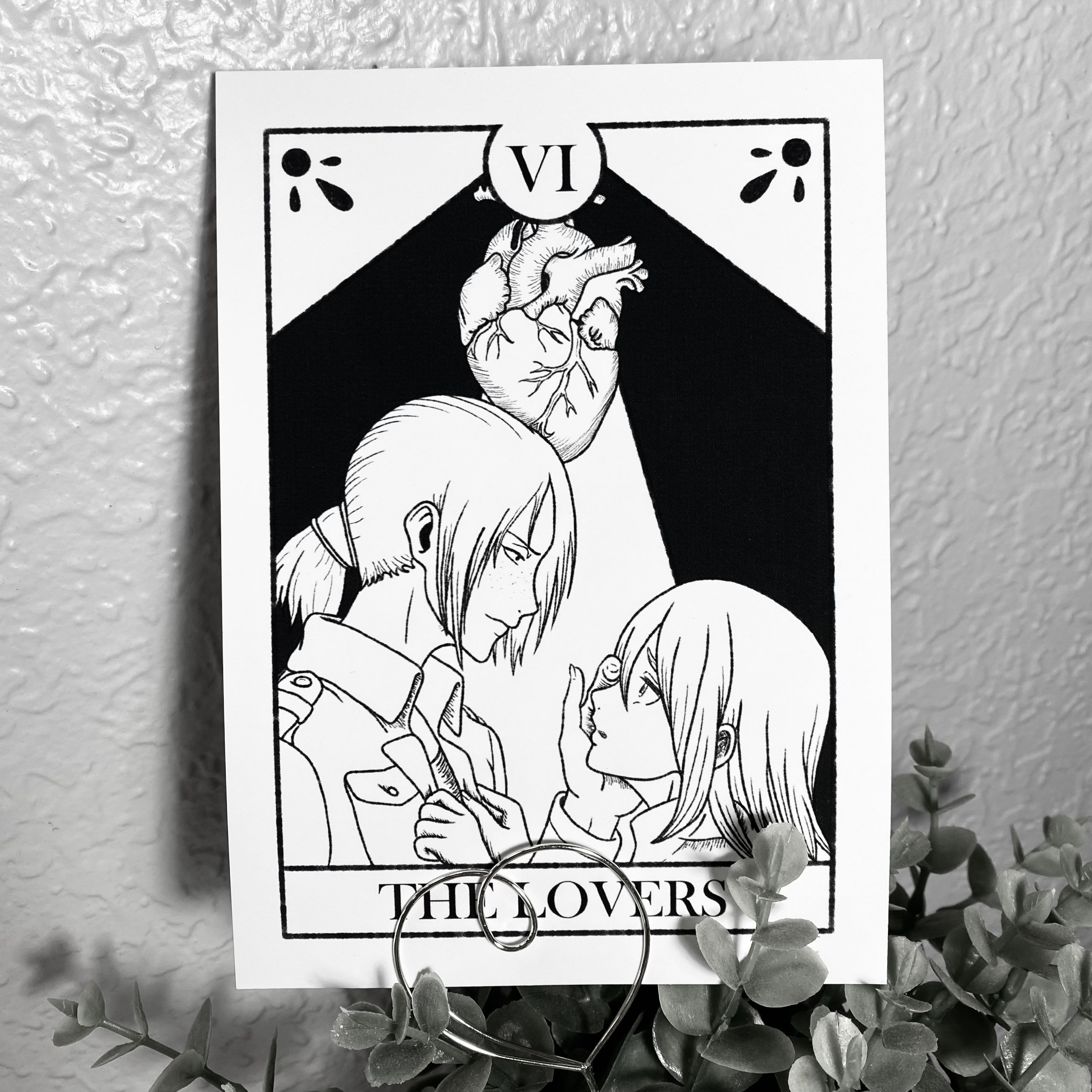 ymir x historia attack on titan art print | the lovers tarot card | h…
