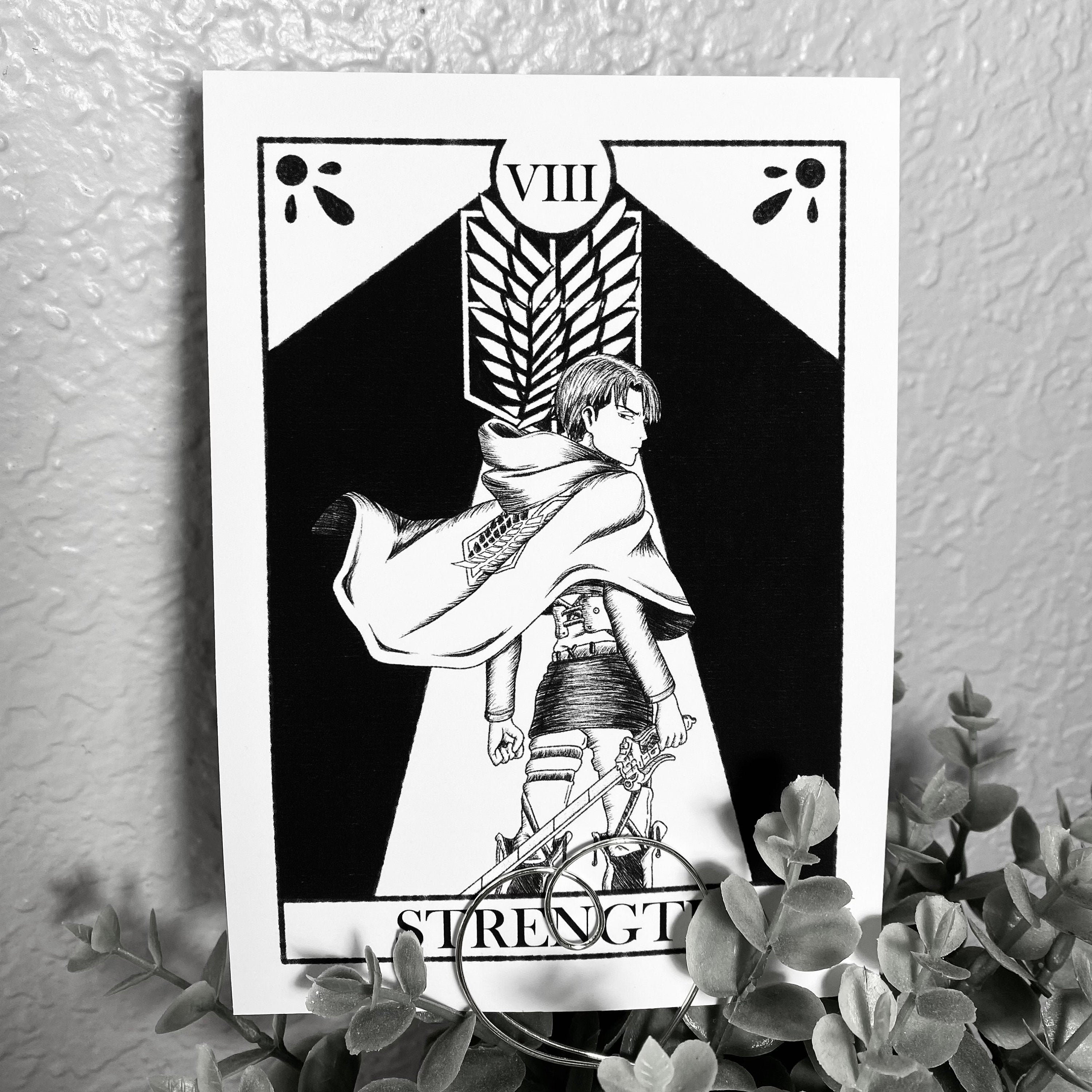 levi ackerman attack on titan art print | strength tarot card | high …