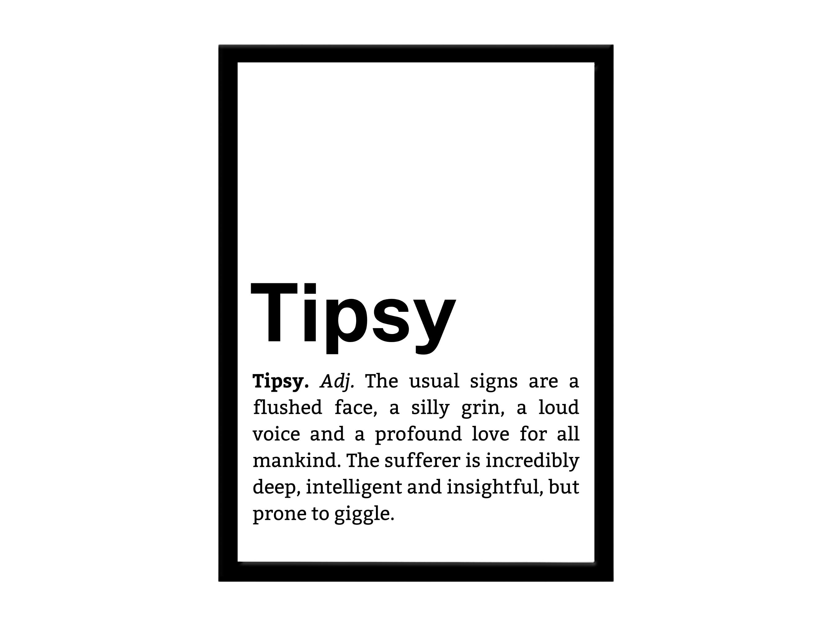 Funny Bar Wall Art Definition Print Drinking Signs Alcohol Etsy UK