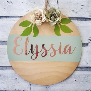 Personalised name sign, Nursery decor girl, New baby gift, Custom gifts for her, Wooden signs, Baby name sign, Girls bedroom decor, Floral