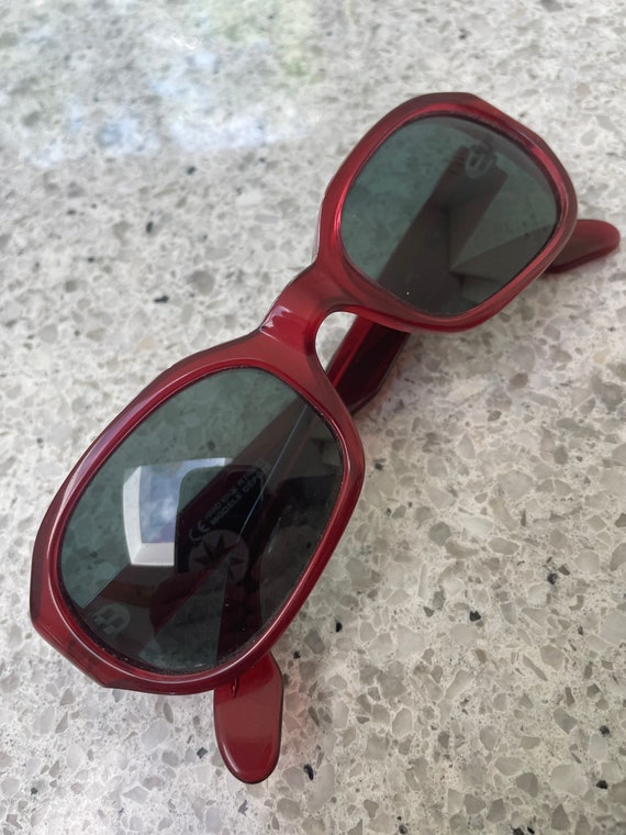 Lunettes De Soleil Vintage EMMANUELLE KHANH PARIS - Modèle 10640 - Bleu/Marron - Très Rare