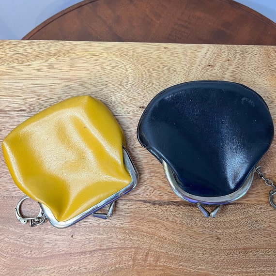 2 Retro coin purses with kiss-lock clasp and keyc… - image 3