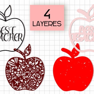 Download Teacher SVG Apple Layered Mandala SVG Best Teacher layered | Etsy