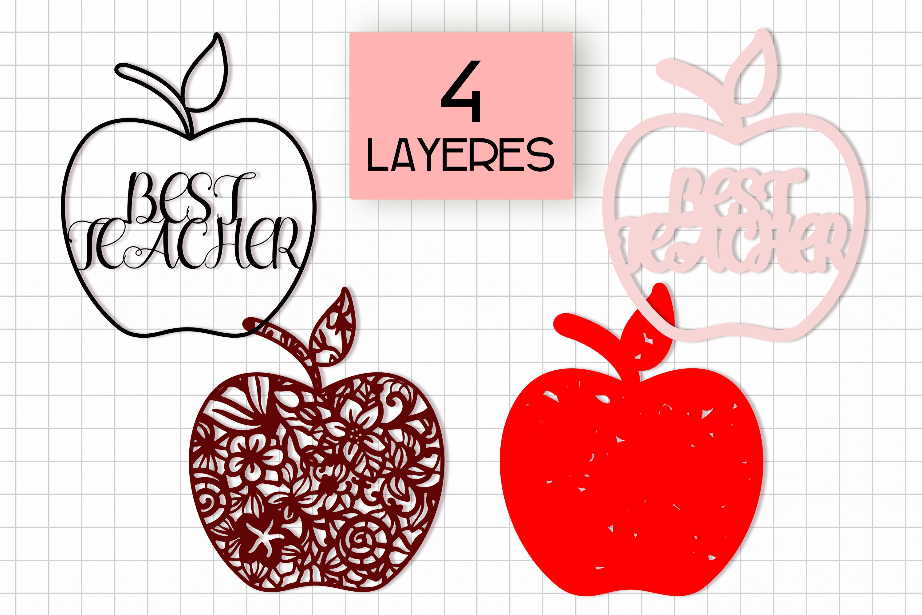 Download Teacher SVG Apple Layered Mandala SVG Best Teacher layered | Etsy