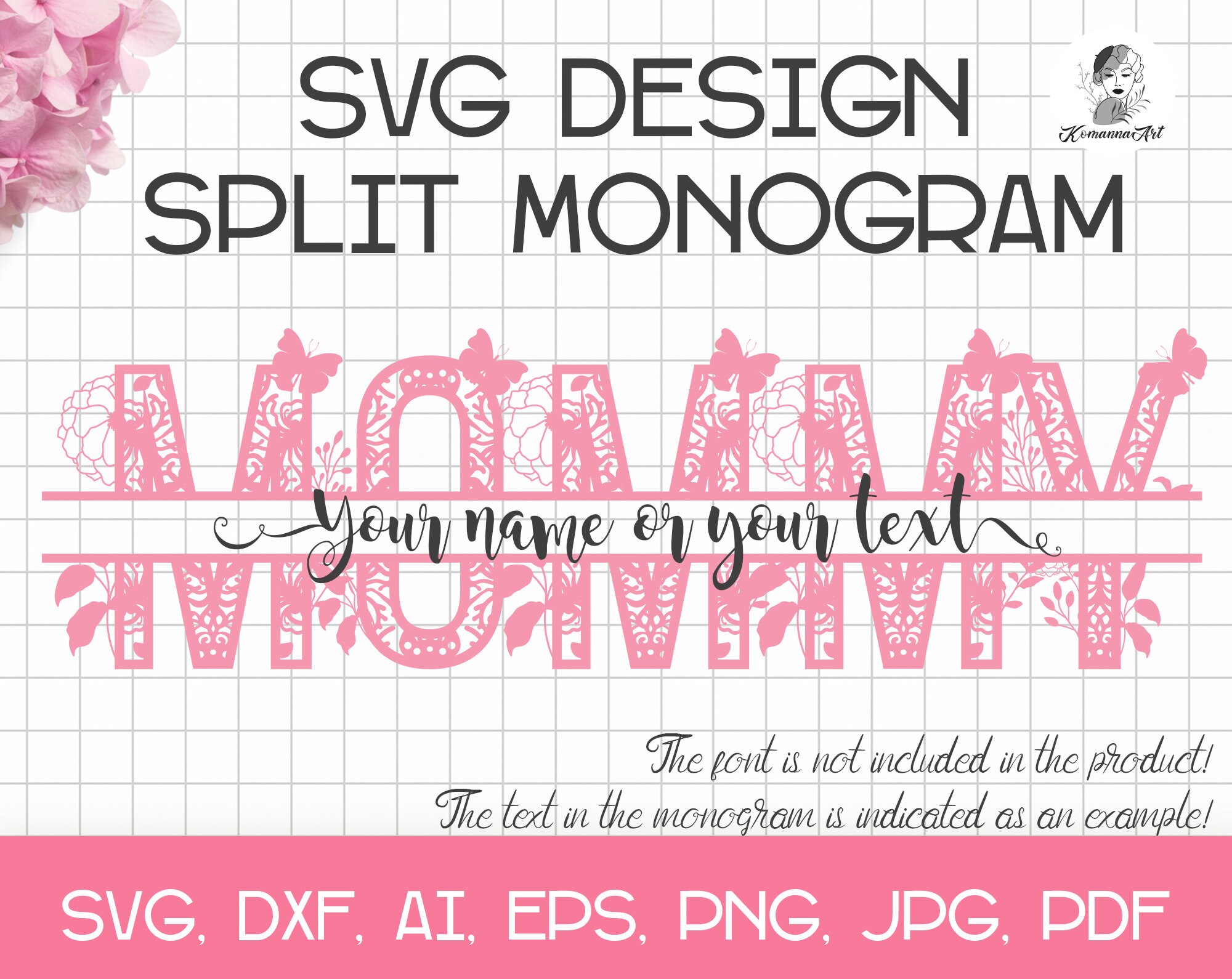 Download Mommy svg Mom Split Monogram svg Mommy Monogram svg Mom | Etsy