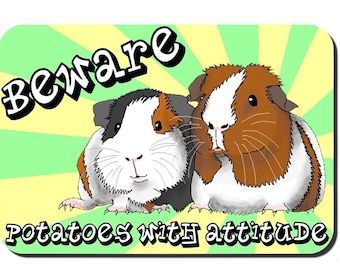 Beware Novelty sign for guinea pig owners
