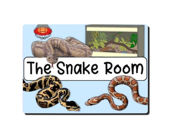 The Snake Room - Novelty Illustrated Colour Wall or Door Sign