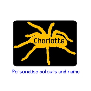 Waterproof Tarantula or Spider Habitat Tank Name Sign