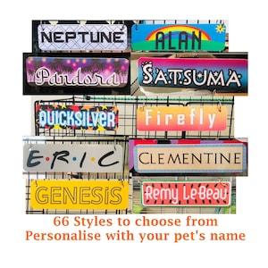 Personalised Pet Name Sign Cage Accessory