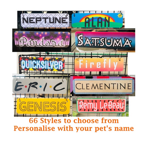 Personalised Pet Name Sign Cage Accessory