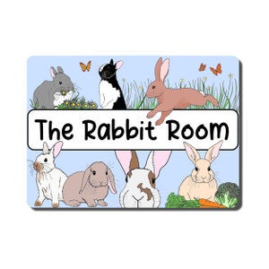 The Rabbit Room - Novelty Illustrated Colour Wall or Door Sign