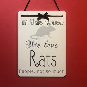 Rat Lovers - Neuheit Willkommensschild