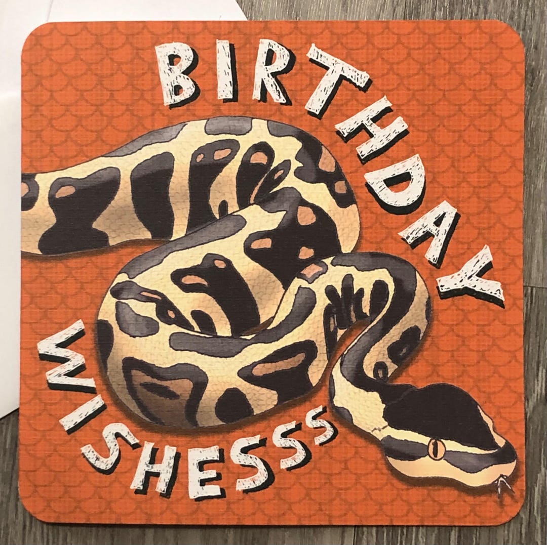 Python Birthday Card - Birthday Wishesss - Etsy