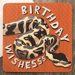 Carte d'anniversaire Python - Souhaits d'anniversaire