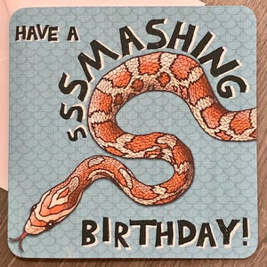 Carte d'anniversaire serpent des blés - Passez un super anniversaire
