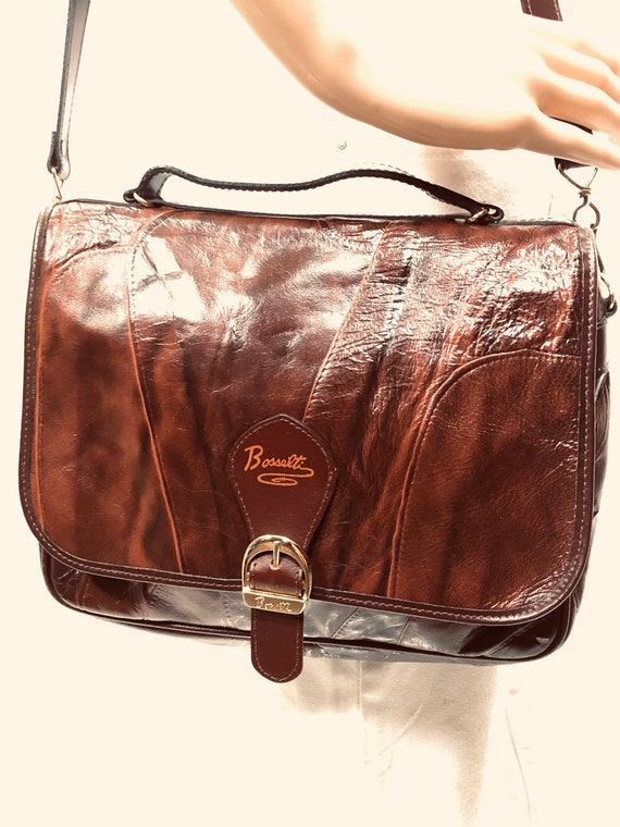 Vintage Bosselti Spain designer leather purse