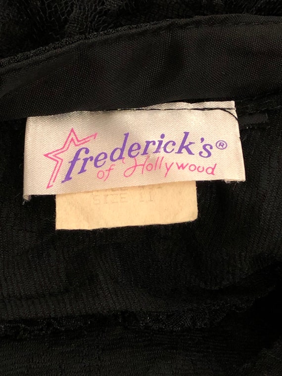 1980s Fredericks of Hollywood sexy black dress - Gem