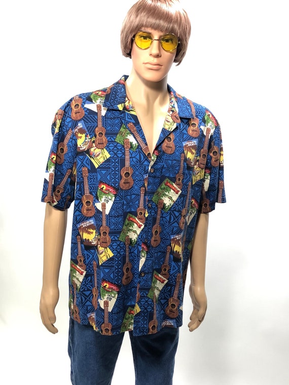 Mens vintage 80’s Hawaiian Shirt size 2XL