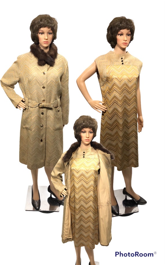 1960s homemade dress and coat set