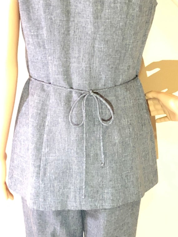 3 piece gray chambray summer suit - image 4