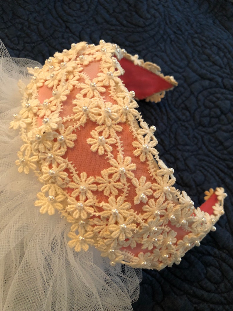 Pink 1960s Bridal Veil