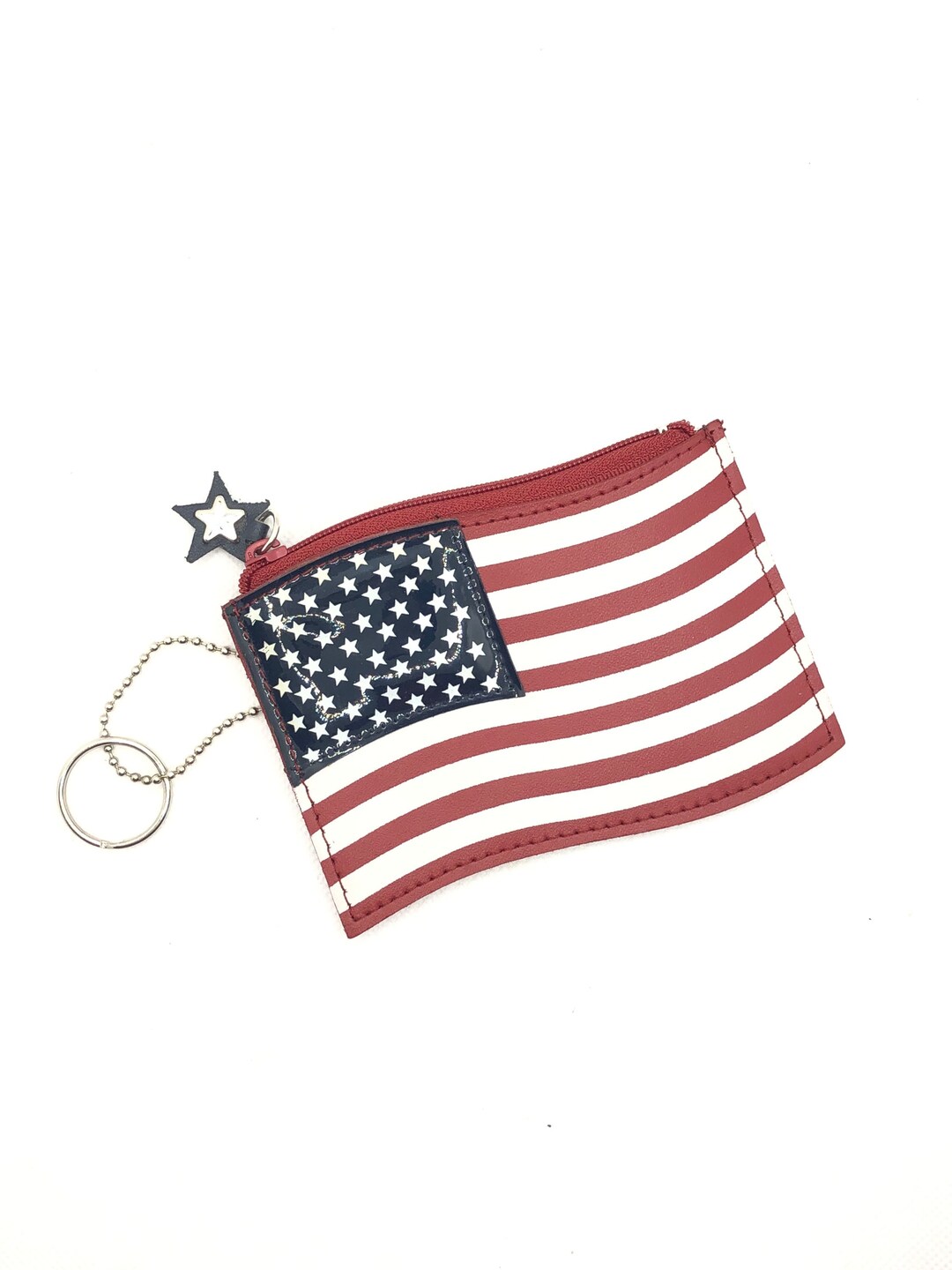 Rolfs Leather American Flag Change Purse Coin Purse Keychain Etsy