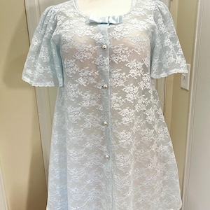 Dreamy babydoll style nightie in powder blue