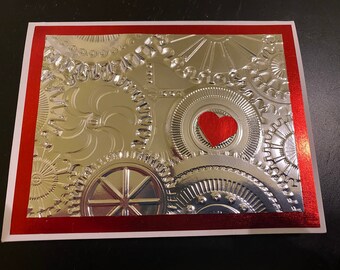Steampunk Gears Valentine for him, boyfriend, husband, suggestive, naughty