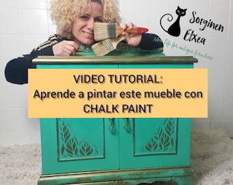 Video tutorial, learn to paint furniture with chalk paint, initiation, beginners, paint vintage furniture, tutorial, course, workshop