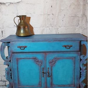 Mesa de entrada de madera maciza / Consola industrial vintage / Aparador /  mueble de recibidor / 00130 / Hecho a mano en Toledo por DValentifurniture  -  España