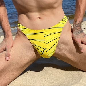Men’s Swimwear Thongs New Yellow Collection Libertin