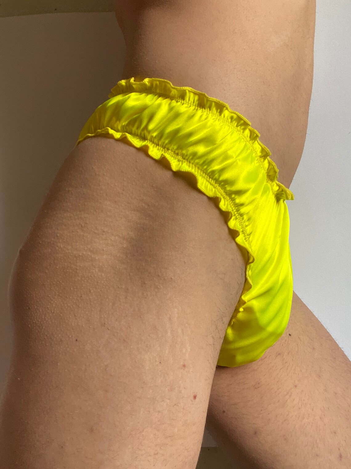 Men Silk Thongs Yellow Pure Silk Libertin Underwear for Gay Etsy