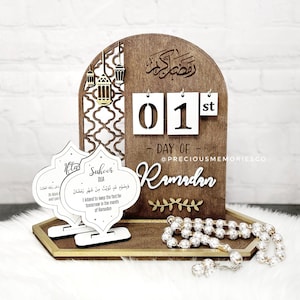 The ORIGINAL Wooden Ramadan Calendar, Days of Ramadan, Countdown to Eid, Days Til Eid, Ramadan Kids Gift, Islamic Calendar, Ramadan Decor image 1