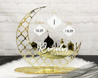 Ramadan Calendar, Days of Ramadan, Acrylic Ramadan Mubarak, Days Until Eid, Ramadan Gifts for Kids, Good Deeds Calendar, Ramadan & Eid Decor