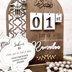 The ORIGINAL Wooden Ramadan Calendar, Days of Ramadan, Countdown to Eid, Days Til Eid, Ramadan Kids Gift, Islamic Calendar, Ramadan Decor image 2