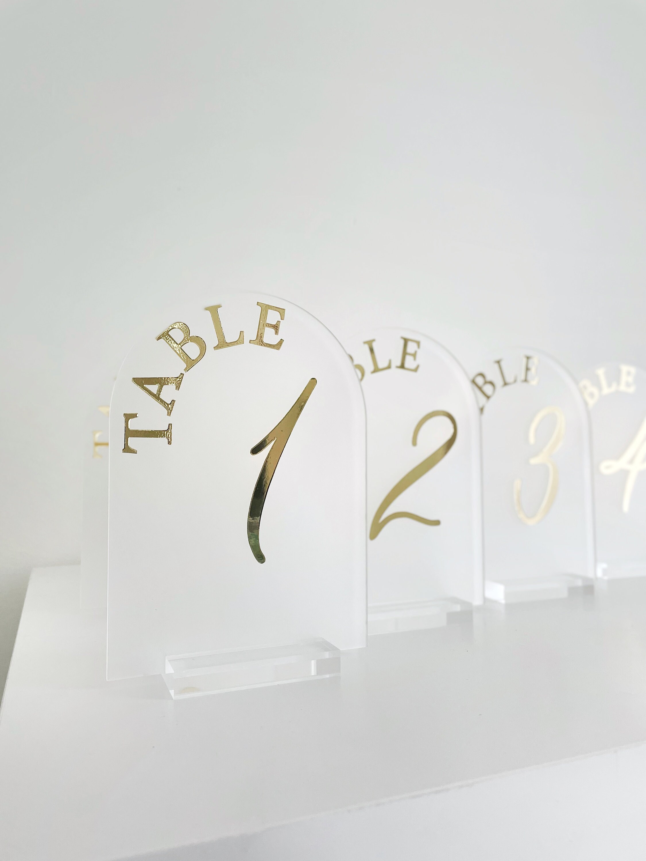 Table Numbers, Acrylic Table Number Sign, Table Number Display, Acrylic ...