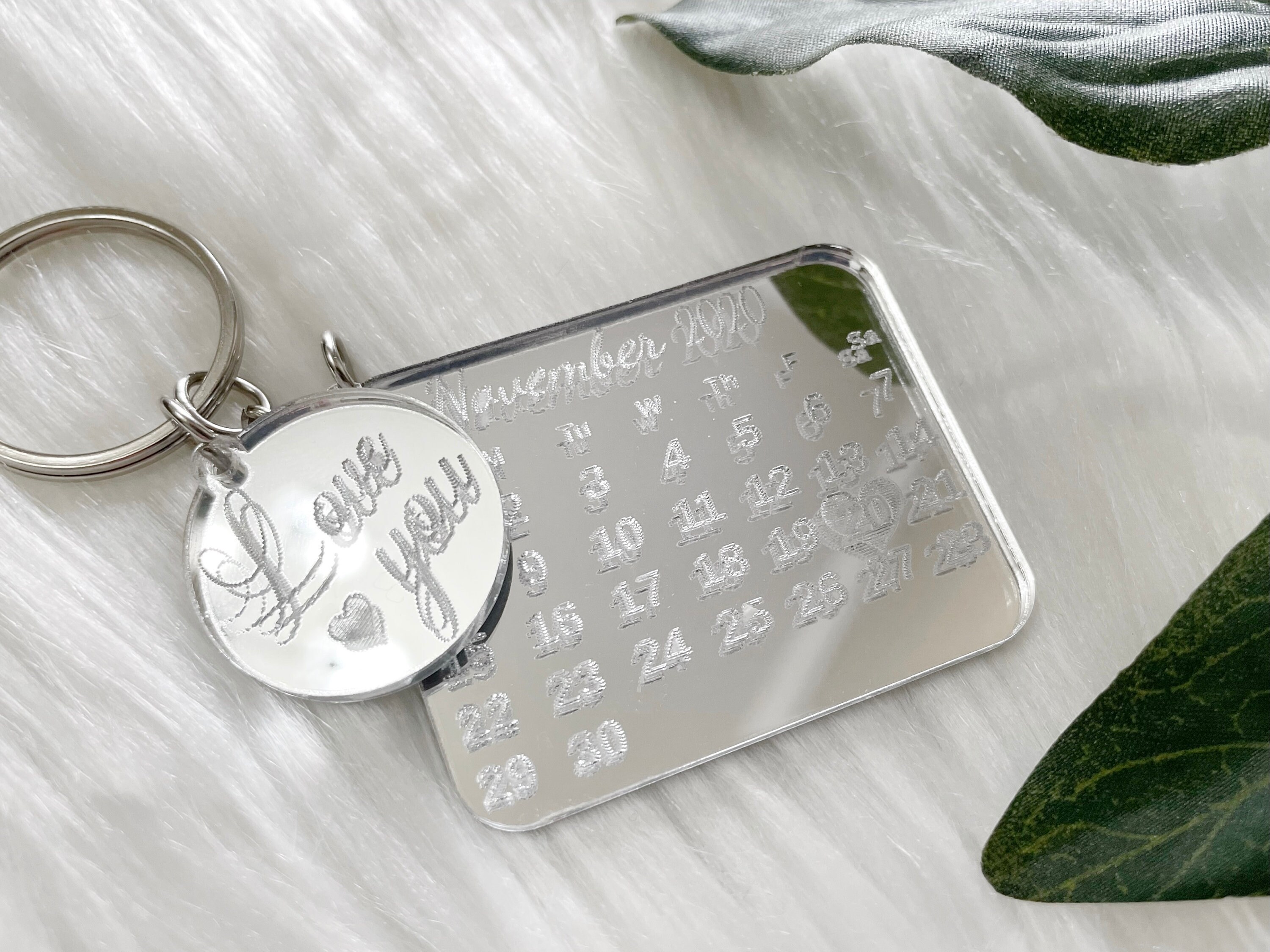 Unique Calendar Date Keychain Anniversary Gift Engagement Etsy