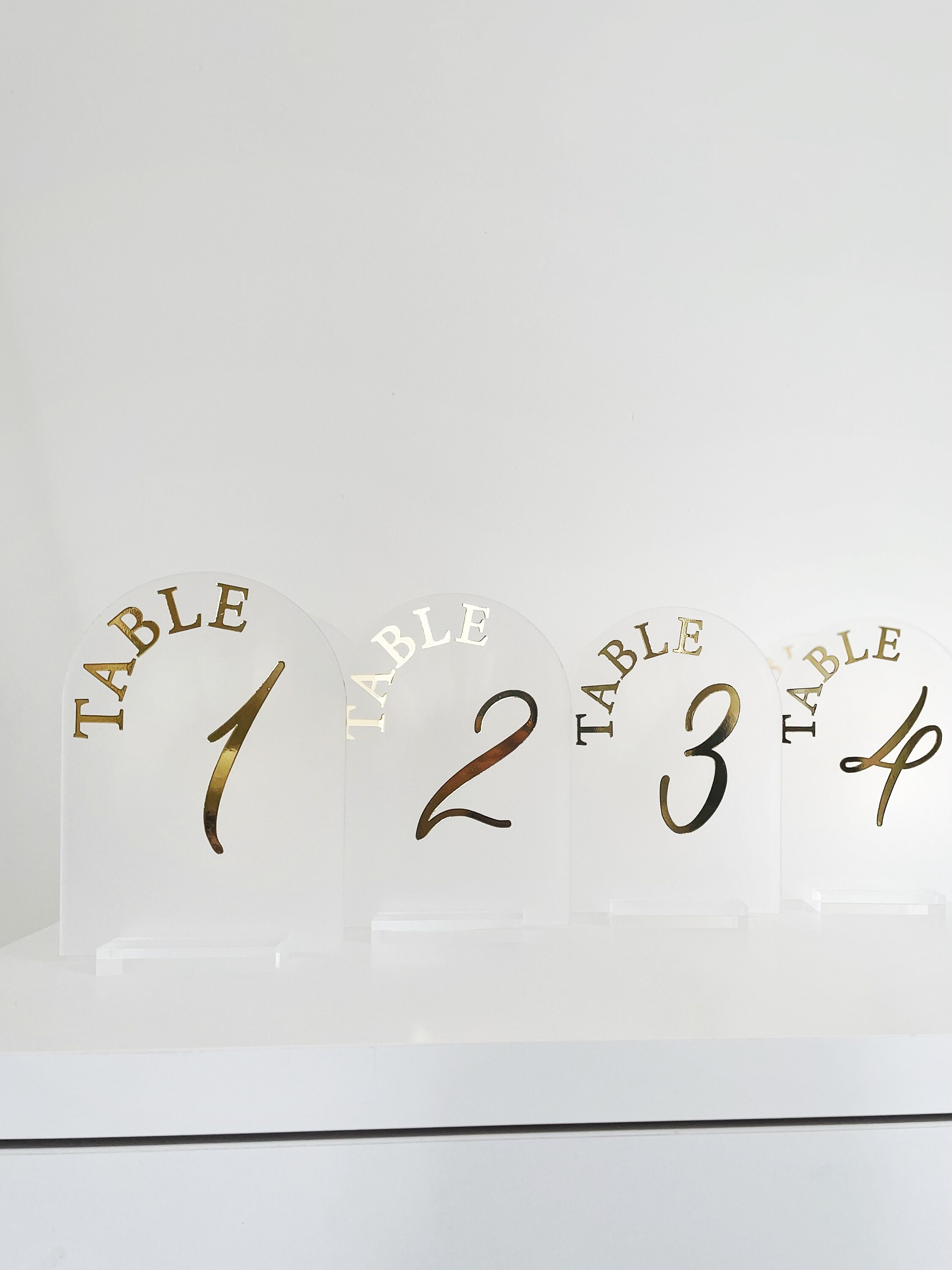 Table Numbers, Acrylic Table Number Sign, Table Number Display, Acrylic ...