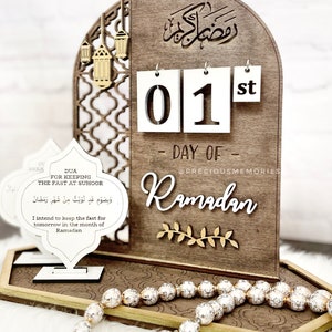 The ORIGINAL Wooden Ramadan Calendar, Days of Ramadan, Countdown to Eid, Days Til Eid, Ramadan Kids Gift, Islamic Calendar, Ramadan Decor image 4