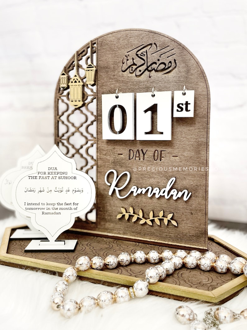 The ORIGINAL Wooden Ramadan Calendar, Days of Ramadan, Countdown to Eid, Days Til Eid, Ramadan Kids Gift, Islamic Calendar, Ramadan Decor image 4