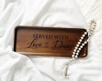Personalized Ramadan Serving Tray: Engraved Islamic Gift Board