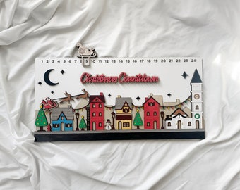 Christmas Countdown, Wooden Christmas Countdown Sign, Family Countdown to Christmas, Personalized Advent Calendar, Days Until Christmas 2023