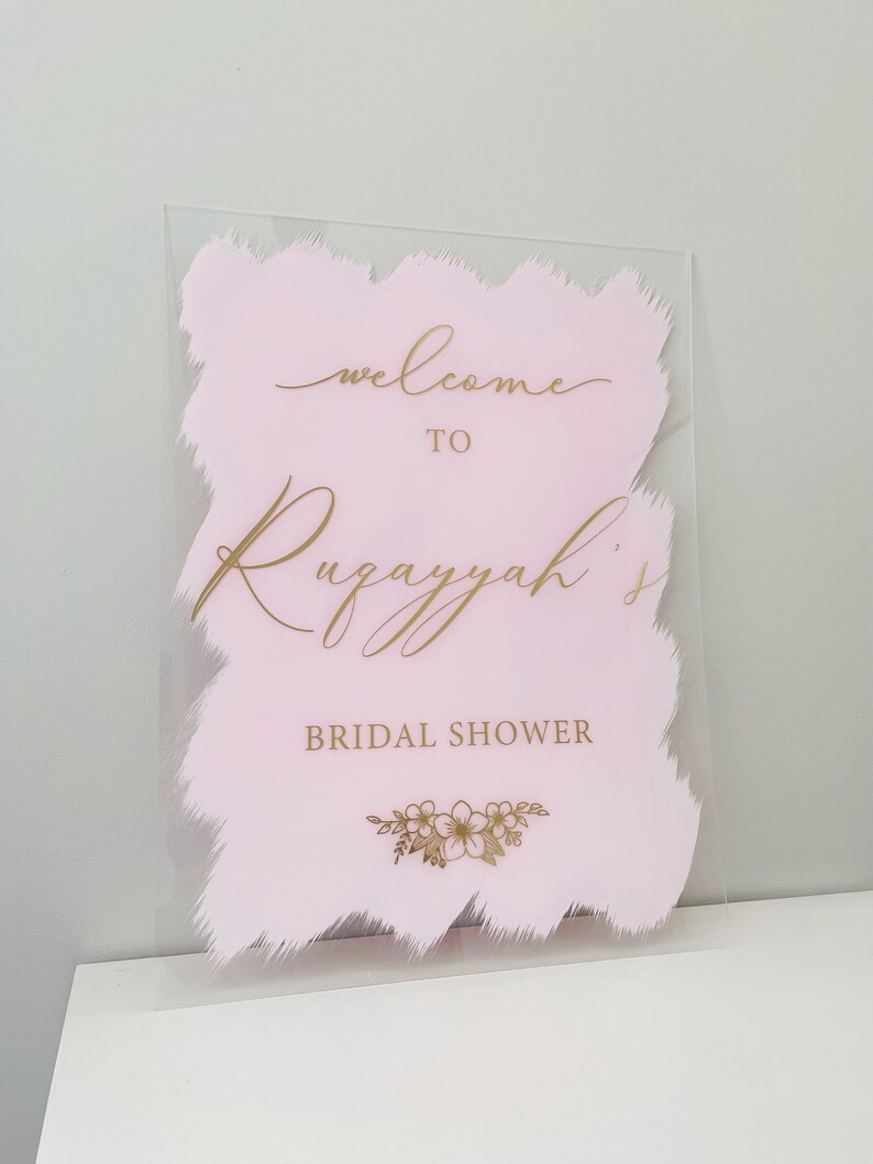 Acrylic Bridal Shower Sign Bridal Shower Sign Etsy