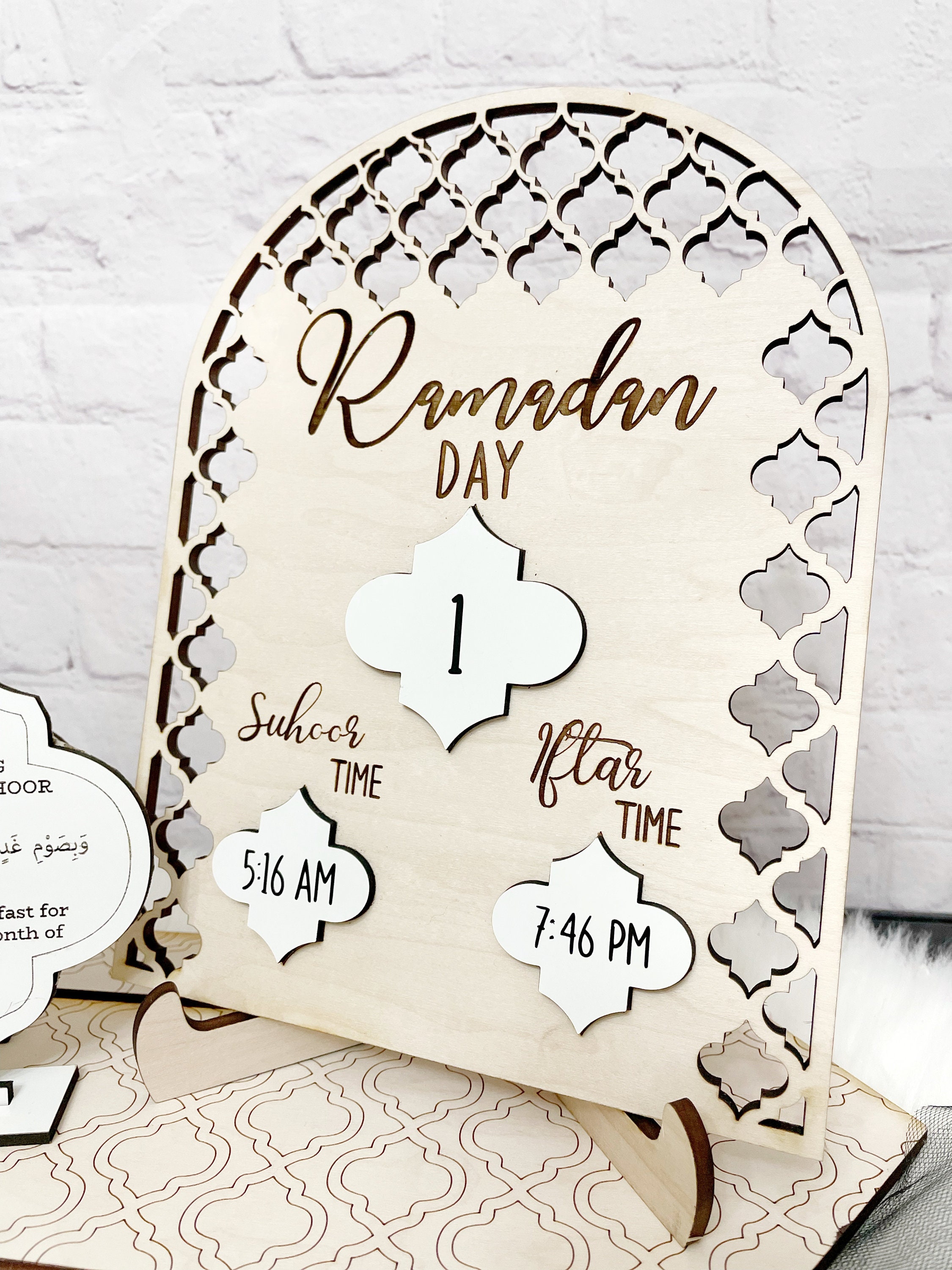 RAMADAN CALENDARIO DELL'AVVENTO Eid in legno Mubarak fai da te