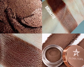 Brun krämögonskugga “Brunette”, satinfinish, långvarig krämskugga, djurfri makeup