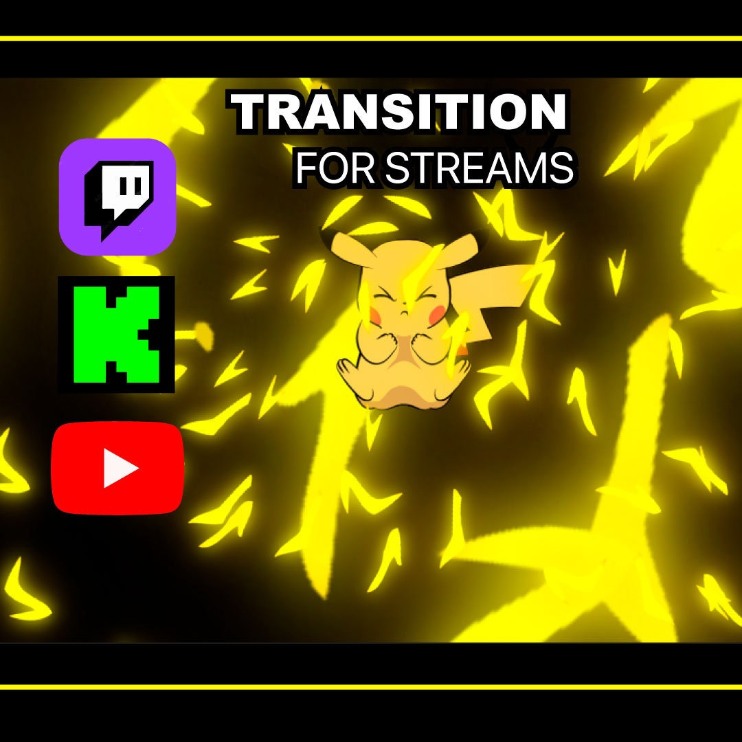 Transition for Streaming PIKACHU Etsy